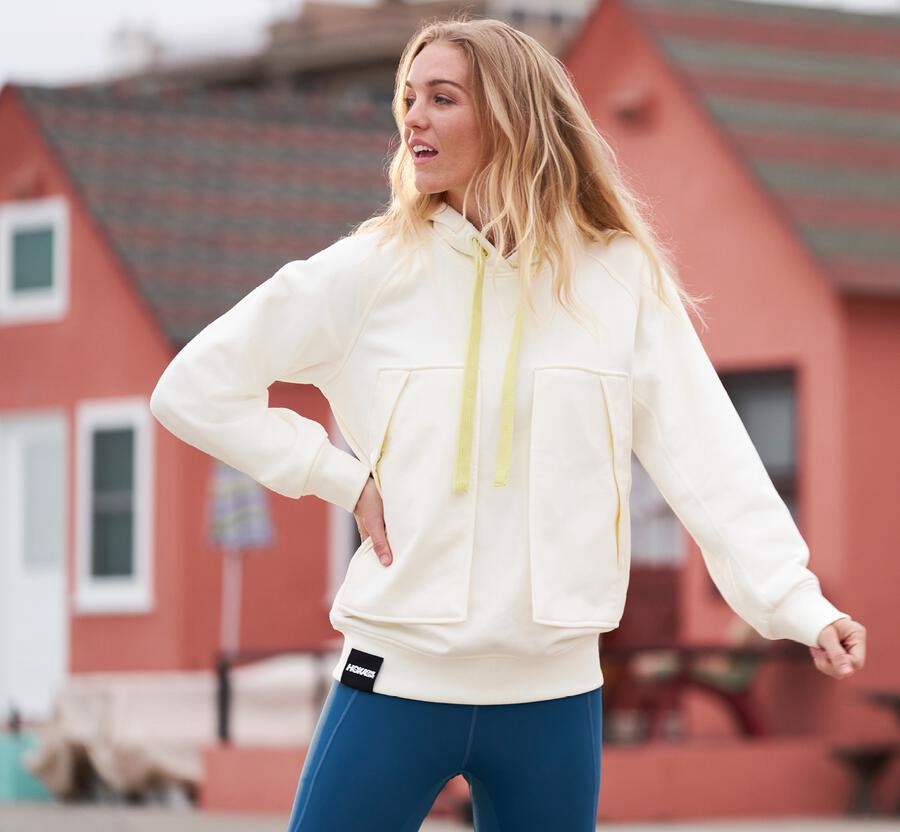 Hoodie Womens - Hoka One One Bondi - White - DCMIVHT-79